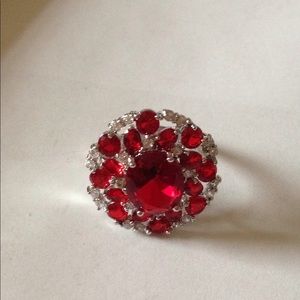 925 garnet  ring